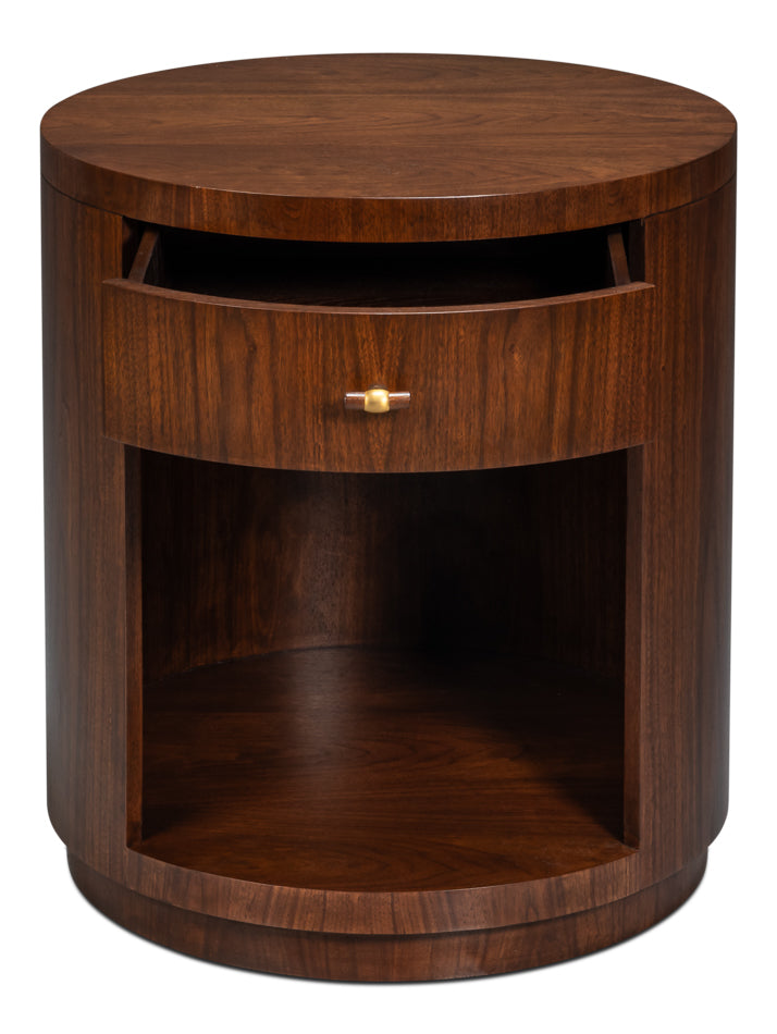 Sarreid Vero Wooden Round Side Table