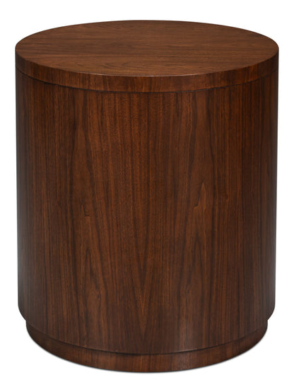 Sarreid Vero Wooden Round Side Table