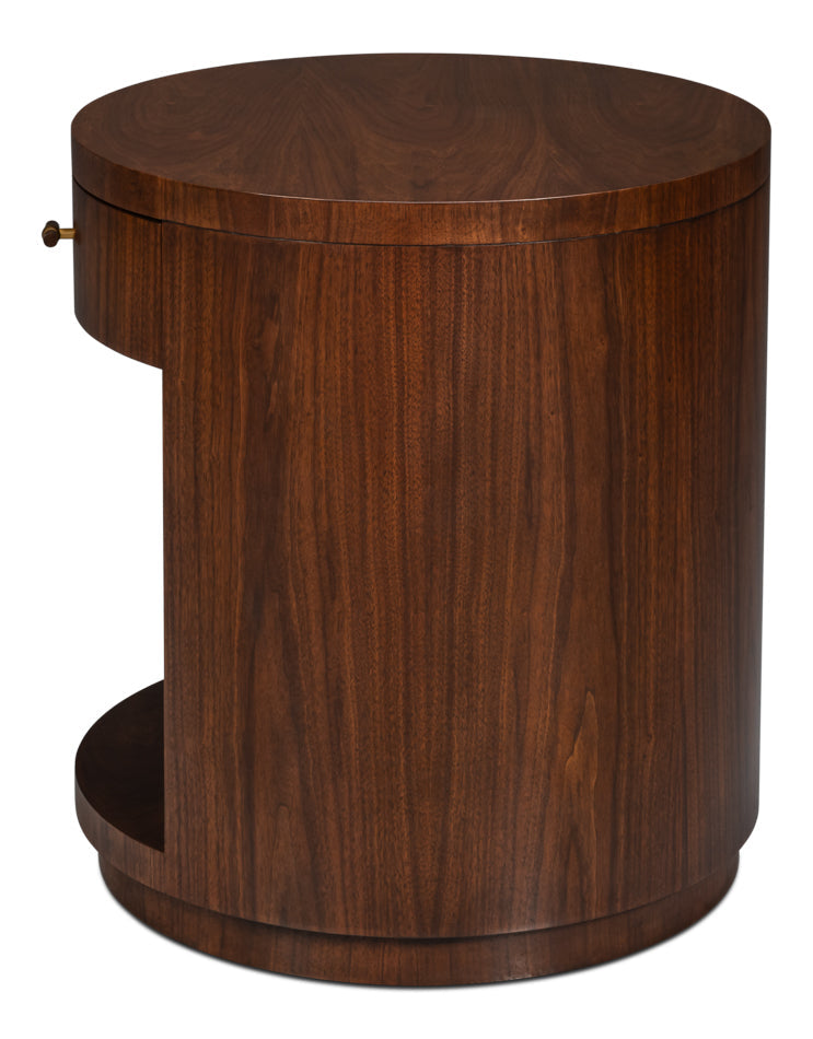 Sarreid Vero Wooden Round Side Table