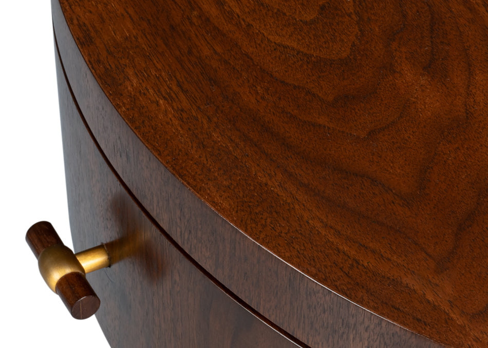 Sarreid Vero Wooden Round Side Table