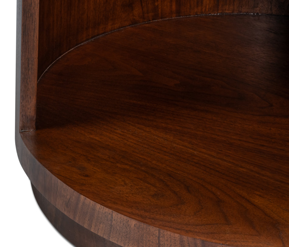 Sarreid Vero Wooden Round Side Table
