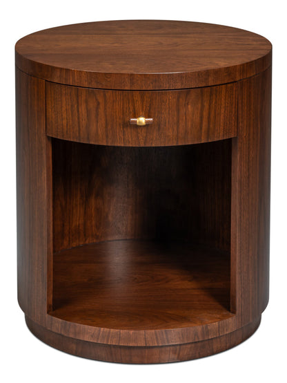 Sarreid Vero Wooden Round Side Table