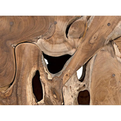 Vert Natural Teak Wood Square Side Table