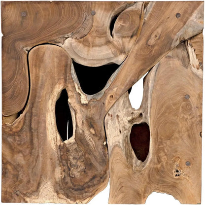 Vert Natural Teak Wood Square Side Table