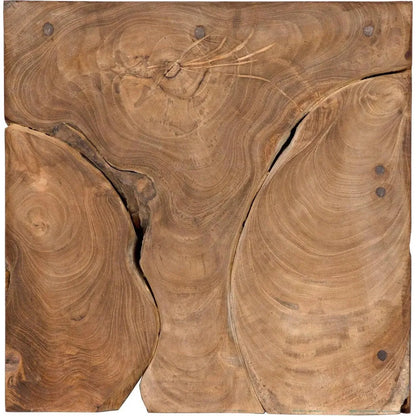 Vert Natural Teak Wood Square Side Table