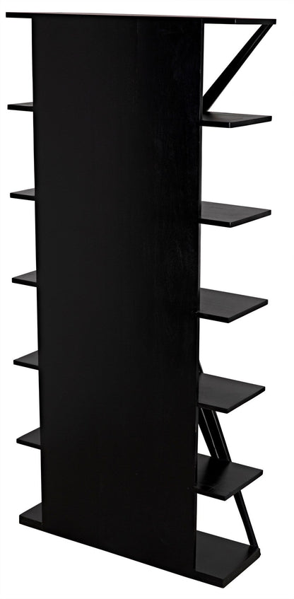 Vetra Bookcase, Hand Rubbed Black-Bookcases-Noir-Sideboards and Things