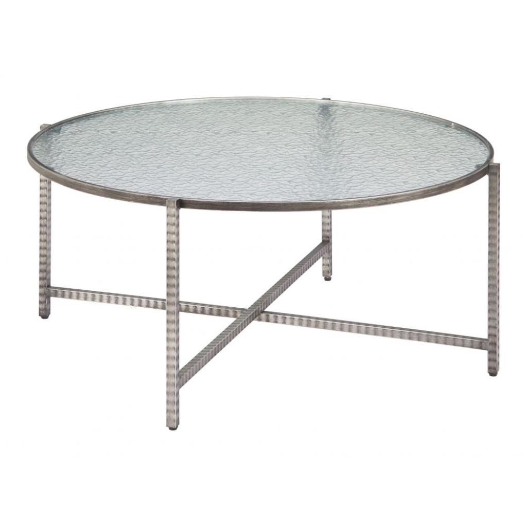 Zuo Modern Vetro Rippled Glass Top Round Coffee Table