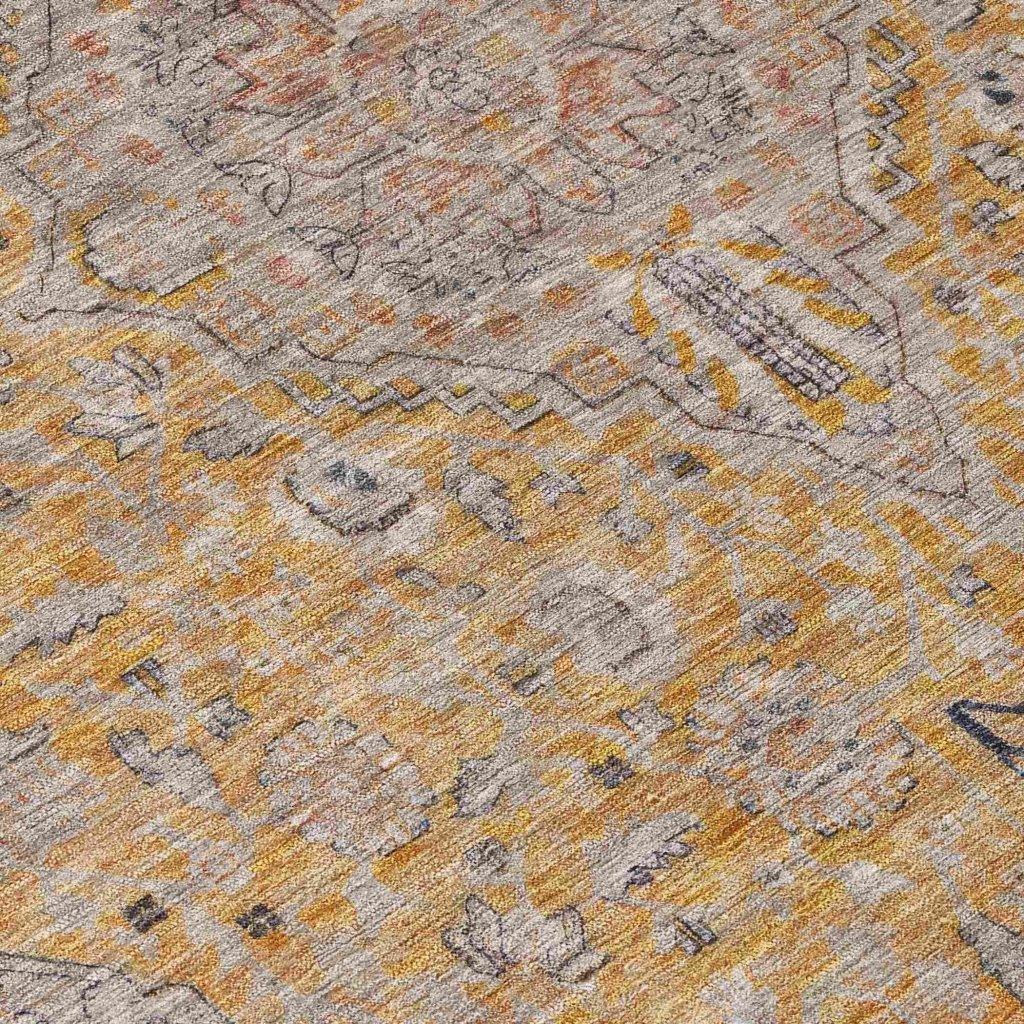 Vexira Gold Washable Indoor - Outdoor Rug - LOOMLAN - LOOMLAN Rugs - Outdoor Rugs