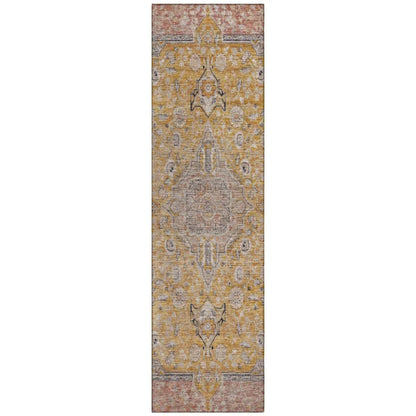 Vexira Gold Washable Indoor - Outdoor Rug - LOOMLAN - LOOMLAN Rugs - Outdoor Rugs