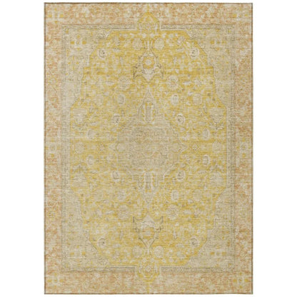 LOOMLAN Rugs Vexira Wheat Washable Indoor-Outdoor Rug
