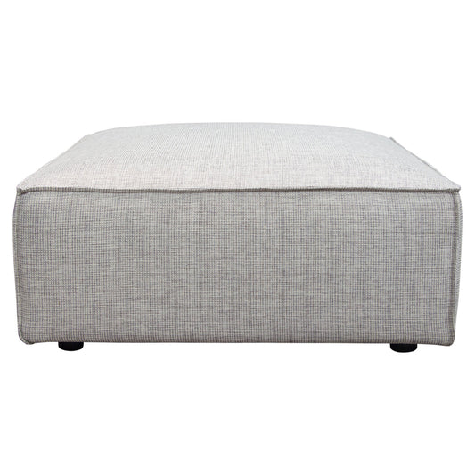 Vice Square Ottoman in Barley Fabric-Ottomans-Diamond Sofa-Sideboards and Things 