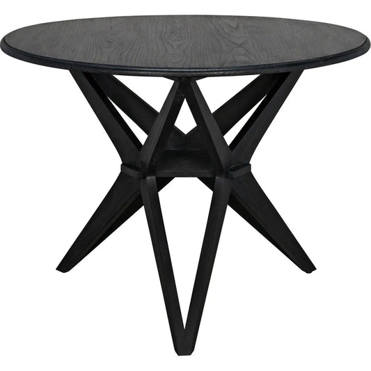 Noir Victor Wood Round Dining Table