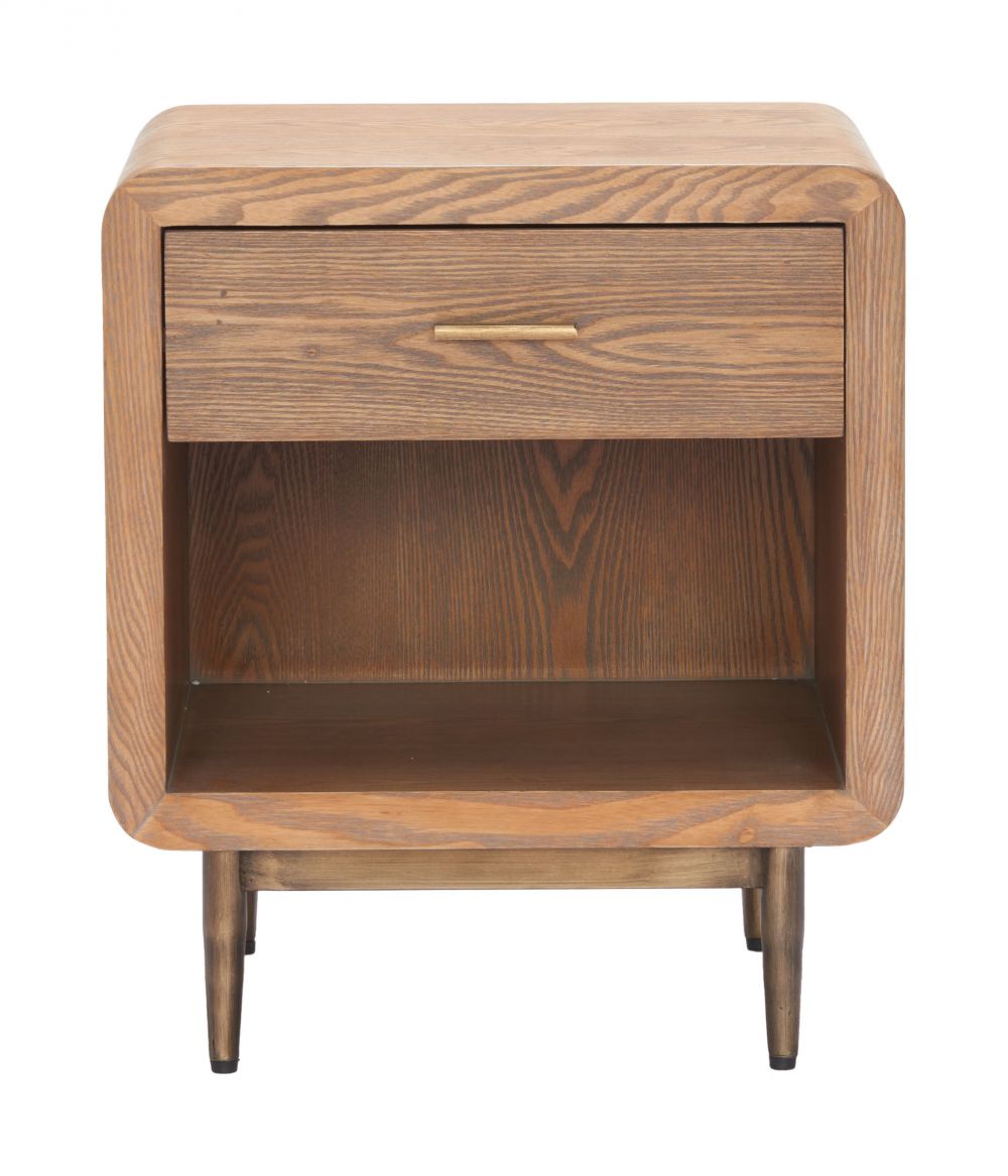 Zuo Modern Vidaz One Drawer Wood Nightstand