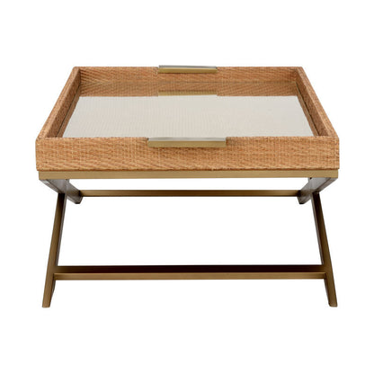 Vieux Glass Top Carre Coffee Table-Coffee Tables-Wildwood-LOOMLAN