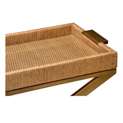 Vieux Glass Top Carre Console Table-Console Tables-Wildwood-LOOMLAN