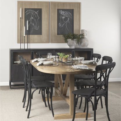 Mercana Viktor Wooden Oval Dining Table