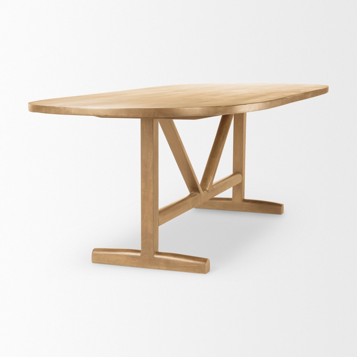 Mercana Viktor Wooden Oval Dining Table