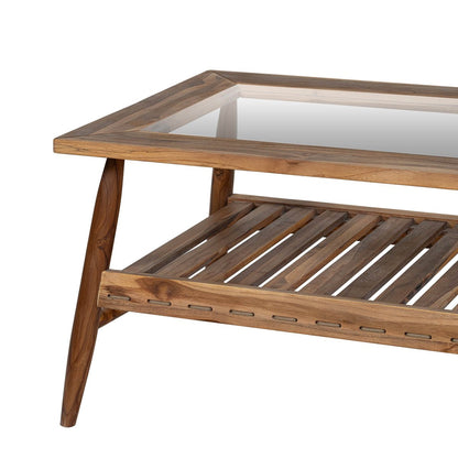 LH Home Vineyard Wooden Rectangular Outdoor Coffee Table