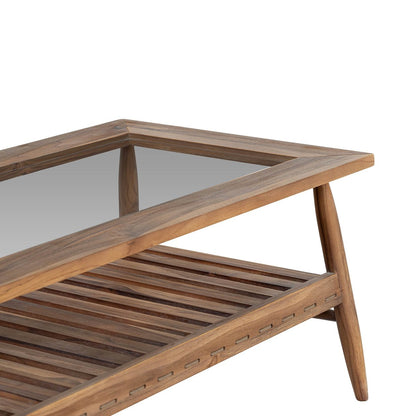 LH Home Vineyard Wooden Rectangular Outdoor Coffee Table