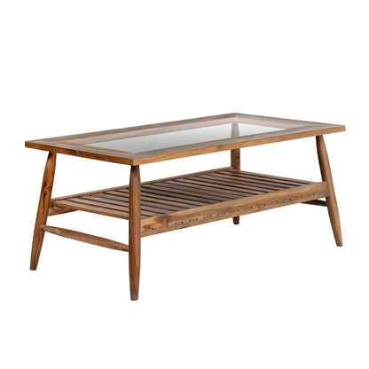 LH Home Vineyard Wooden Rectangular Outdoor Coffee Table