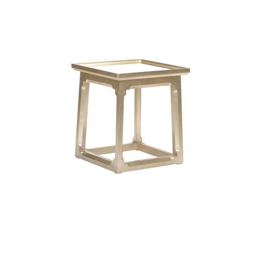 Vinh Mirrored Top Square Side Table-Side Tables-Wildwood-LOOMLAN