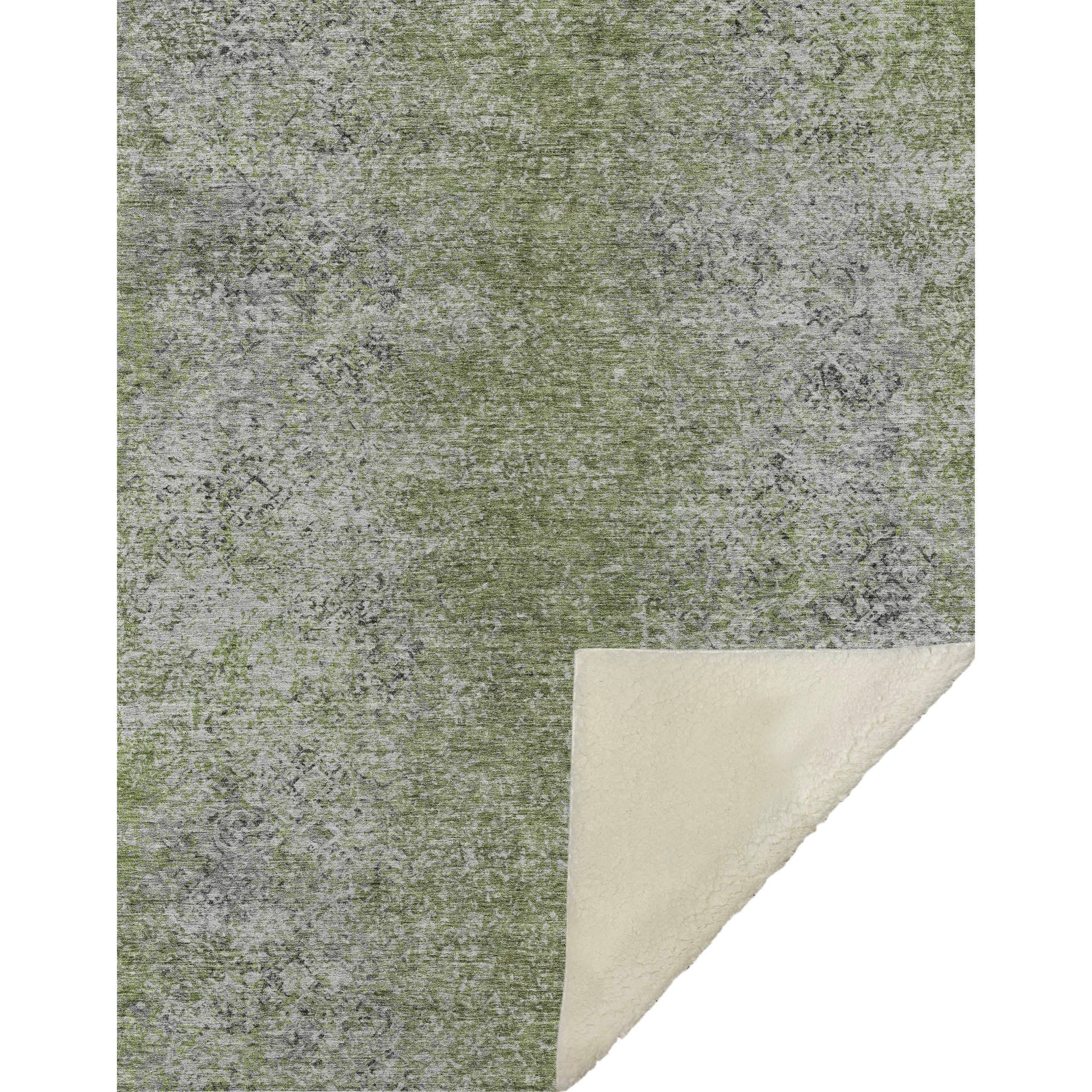 Addison Rugs Vintage Green Washable Indoor-Outdoor Rug