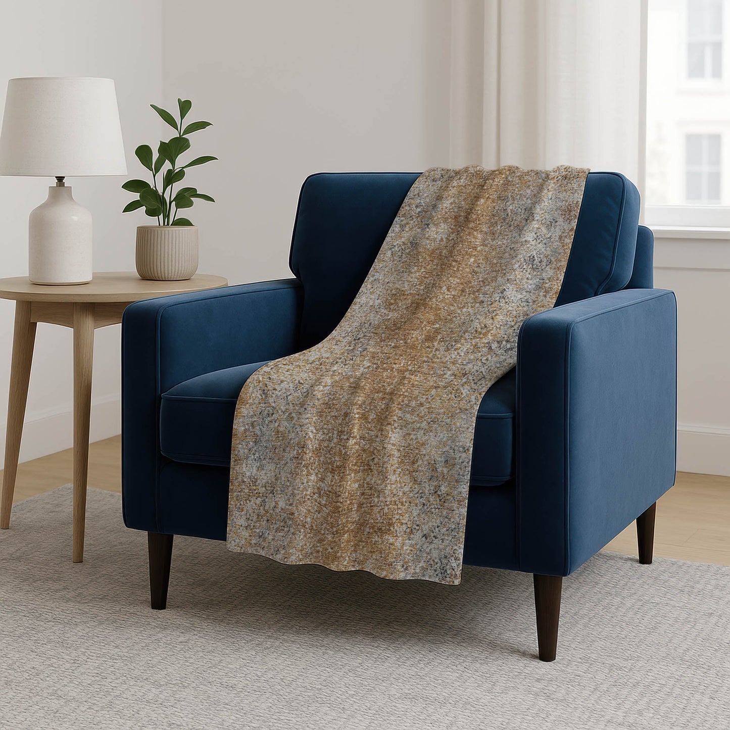 Vintage Terracotta Washable Indoor-Outdoor Rug