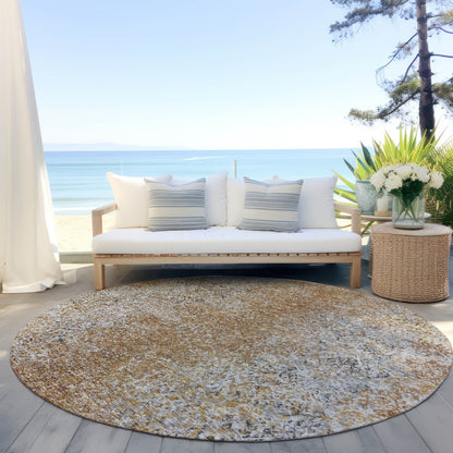 Vintage Terracotta Washable Indoor-Outdoor Rug