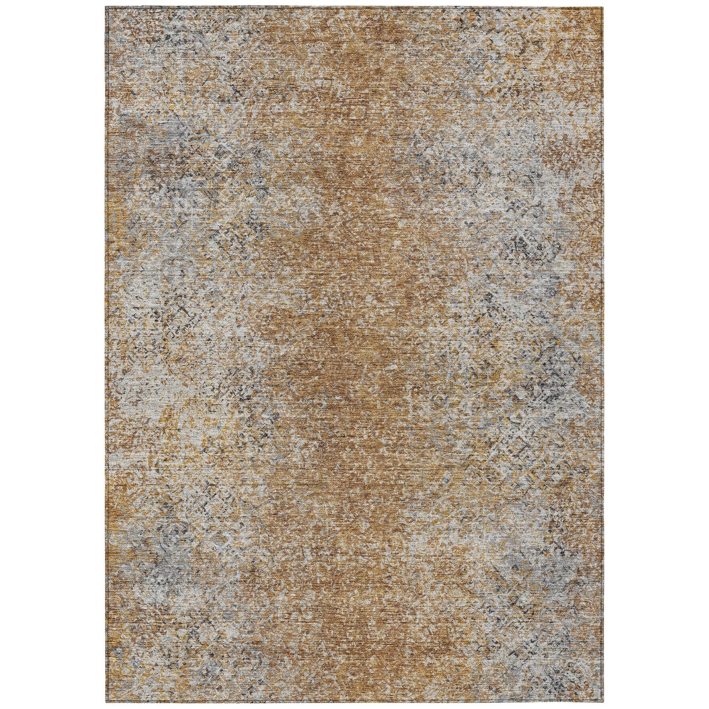 Vintage Terracotta Washable Indoor-Outdoor Rug