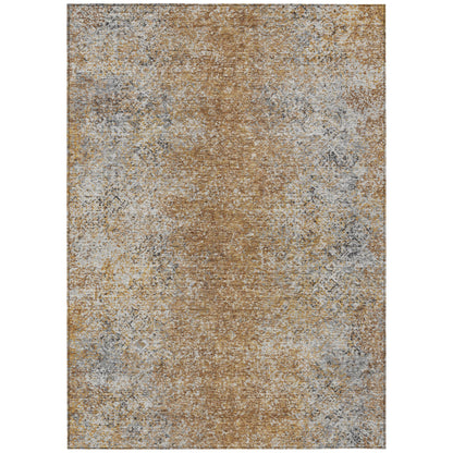 Vintage Terracotta Washable Indoor-Outdoor Rug