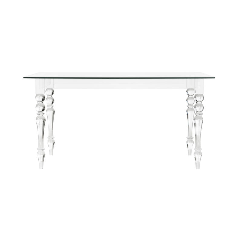Chelsea House Violet Acrylic Framed Rectangular Dining Table
