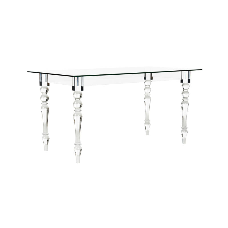 Chelsea House Violet Acrylic Framed Rectangular Dining Table