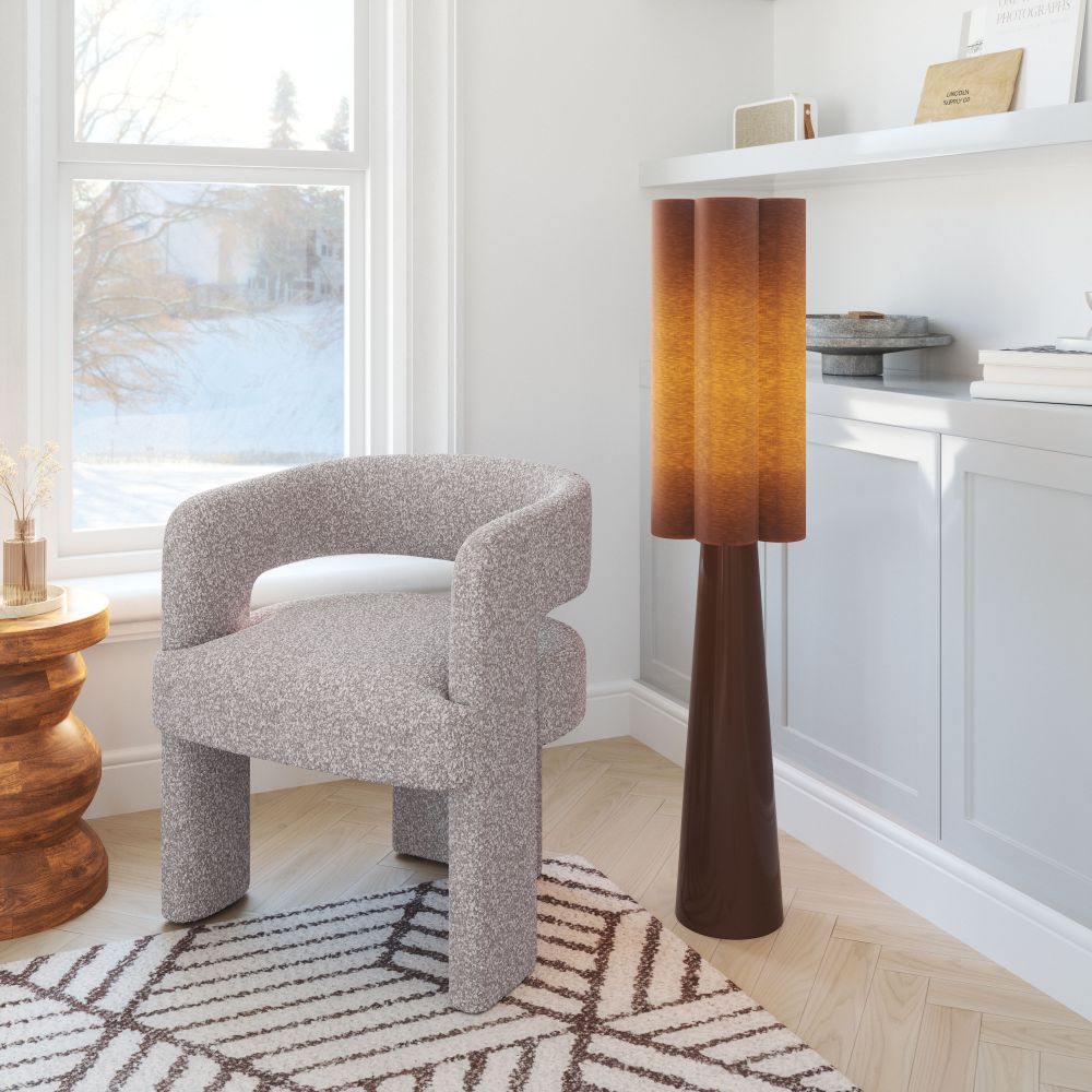 Zuo Modern Violet Steel Brown Floor Lamp