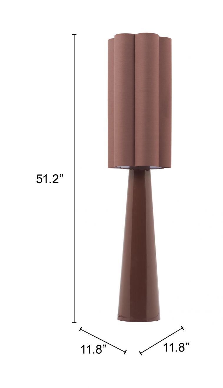 Zuo Modern Violet Steel Brown Floor Lamp
