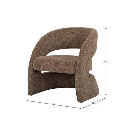 LH Home Virgo Deep Toned Fabric Club Chair