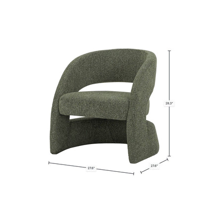 LH Home Virgo Deep Toned Fabric Club Chair