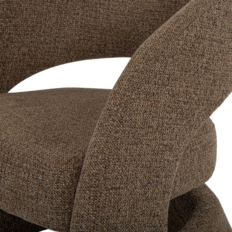 LH Home Virgo Deep Toned Fabric Club Chair