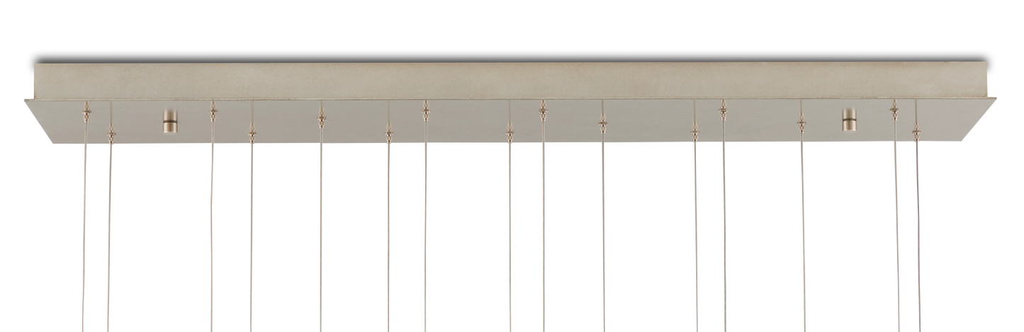 Virtu 15-Light Rectangular Multi-Drop Pendant-Pendants-Currey & Co-Sideboards and Things