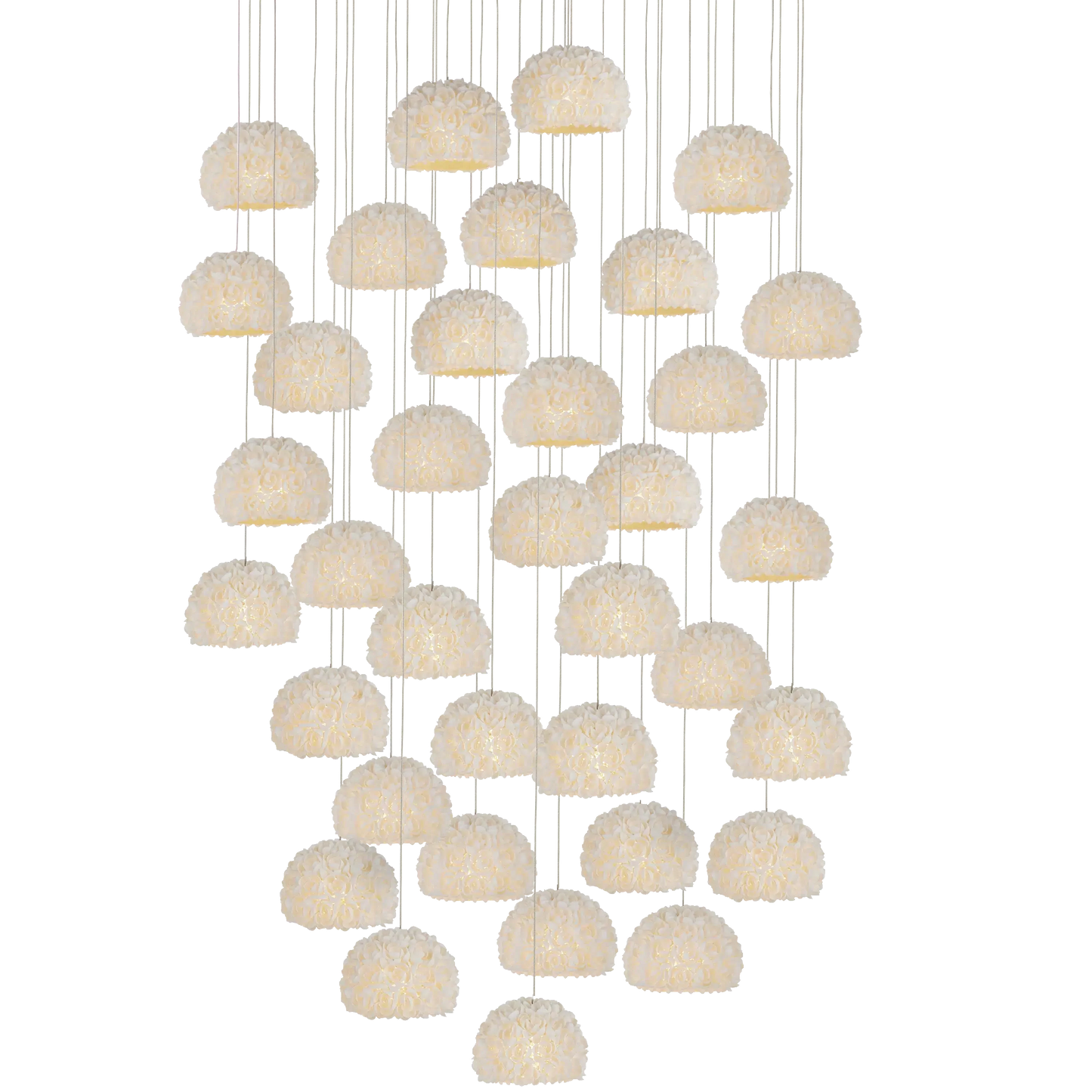 Virtu 36-Light Round Multi-Drop Pendant-Pendants-Currey & Co-Sideboards and Things