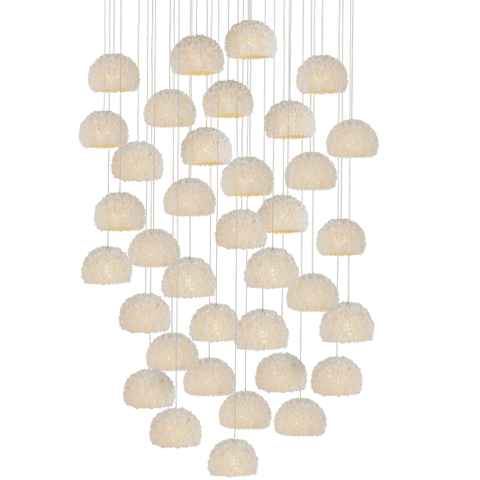 Virtu 36-Light Round Multi-Drop Pendant-Pendants-Currey & Co-Sideboards and Things