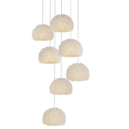 Virtu 7-Light Round Multi-Drop Pendant-Pendants-Currey & Co-Sideboards and Things