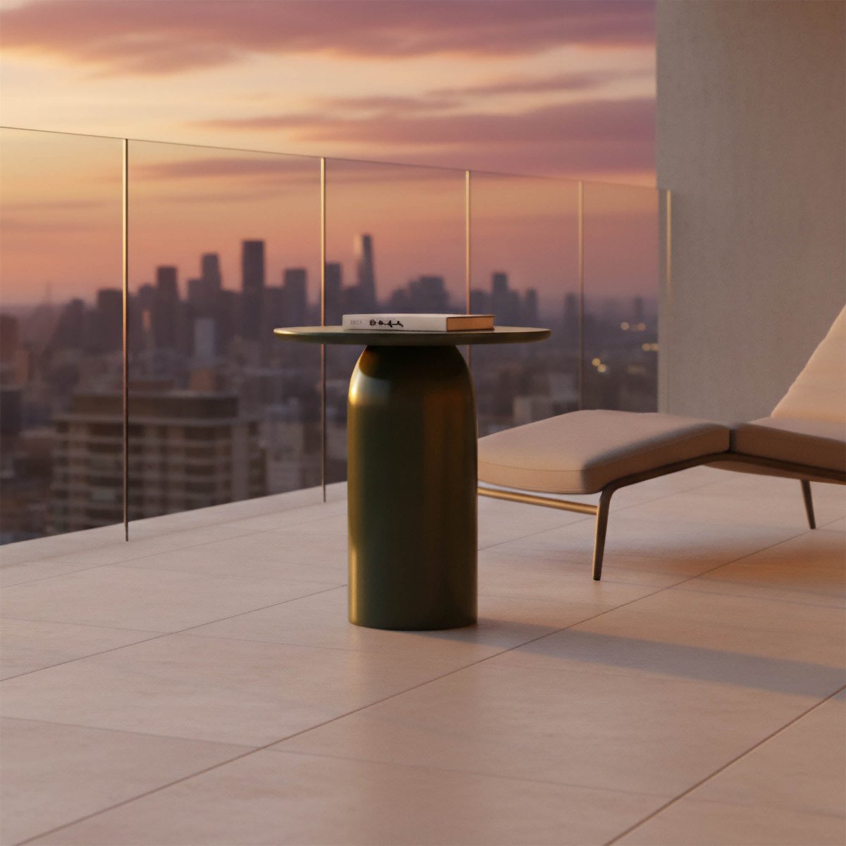 LH Home Vision Concrete Outdoor Side Table