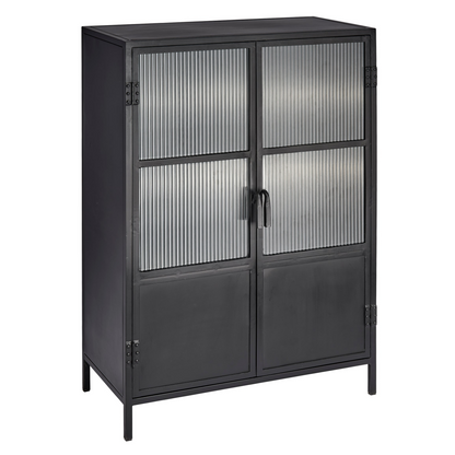 Vitrino Two Doors Black Bookcase