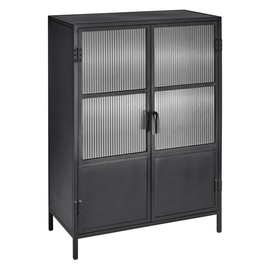Jamie Young Vitrino Two Doors Black Bookcase