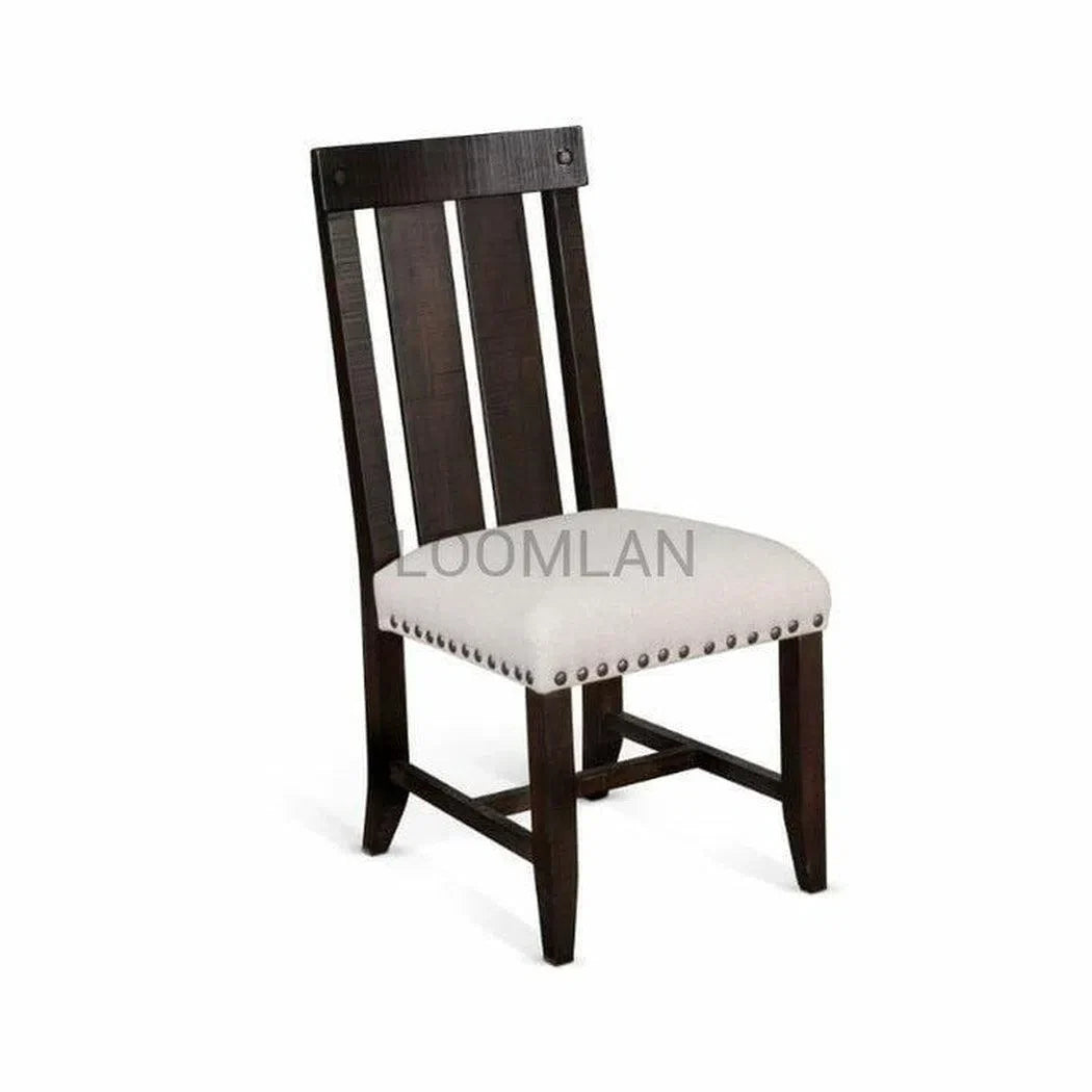 Vivian Slatback Dining Chair With Cushioned Seat Dining Chairs Sideboards and Things By Sunny D