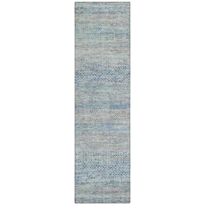 LOOMLAN Rugs Viviennea Blue Washable Indoor-Outdoor Rug