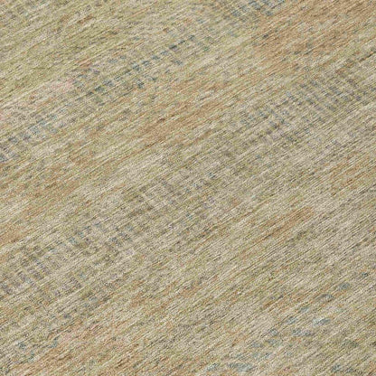 LOOMLAN Rugs Viviennea Brown Washable Indoor-Outdoor Rug