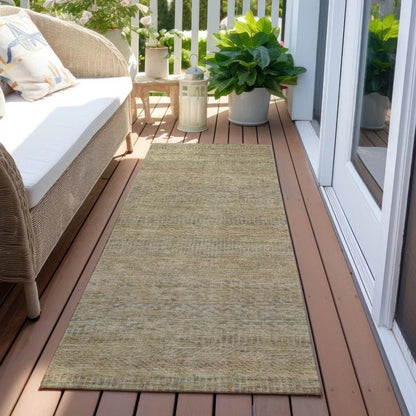 LOOMLAN Rugs Viviennea Brown Washable Indoor-Outdoor Rug