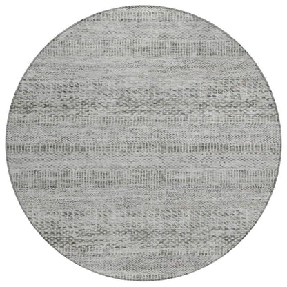 LOOMLAN Rugs Viviennea Gray Washable Indoor-Outdoor Rug