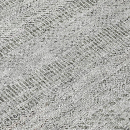 LOOMLAN Rugs Viviennea Gray Washable Indoor-Outdoor Rug